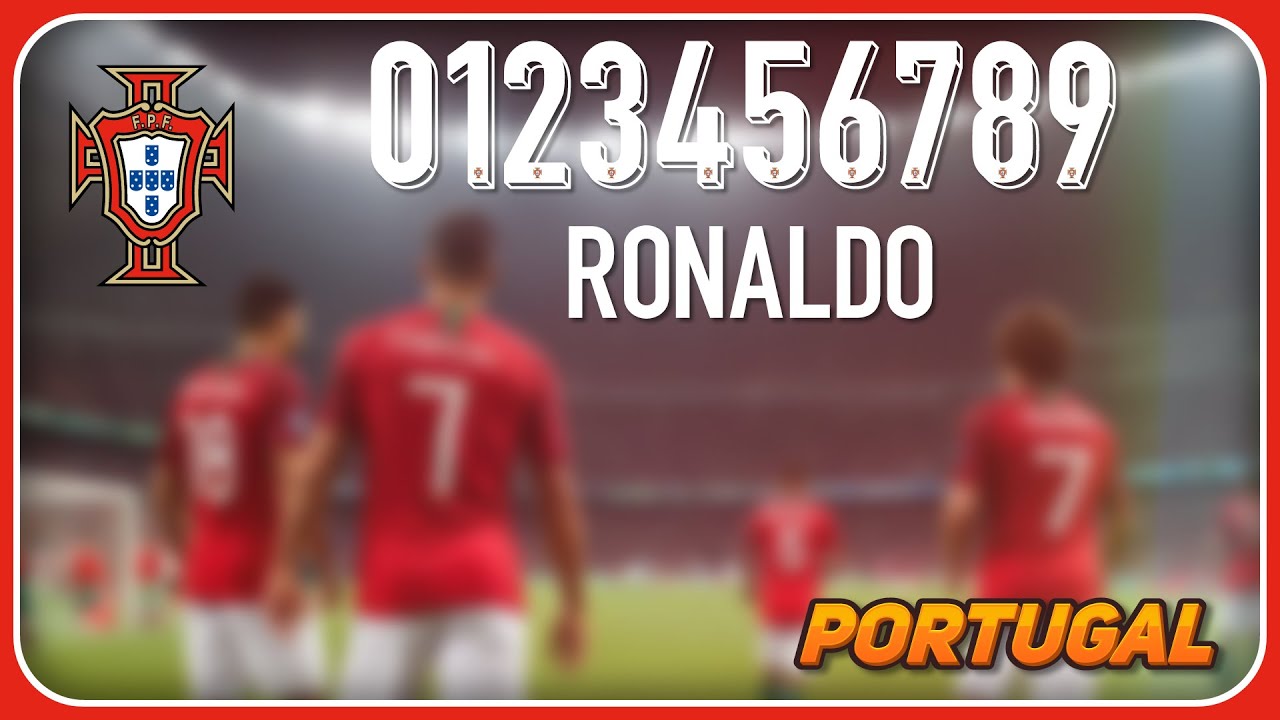 Portugal's 2024 Jersey Font for Ronaldo (#7) in Adobe Illustrator & Mockup in Photoshop