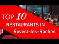 Ref:dVJMA5i2ckQ Top 10 best restaurants in revest-les-roches, france