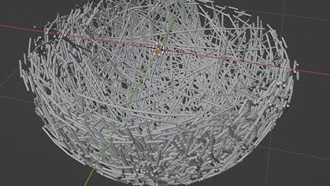 Create bird nest in Blender in 1 minute with Curve Knots