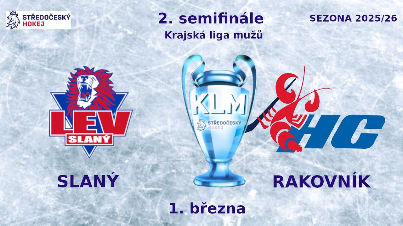 HK LEV Slaný vs. HC Rakovník  - 2. semifinále play off - KLM  1.3.2026  0:2