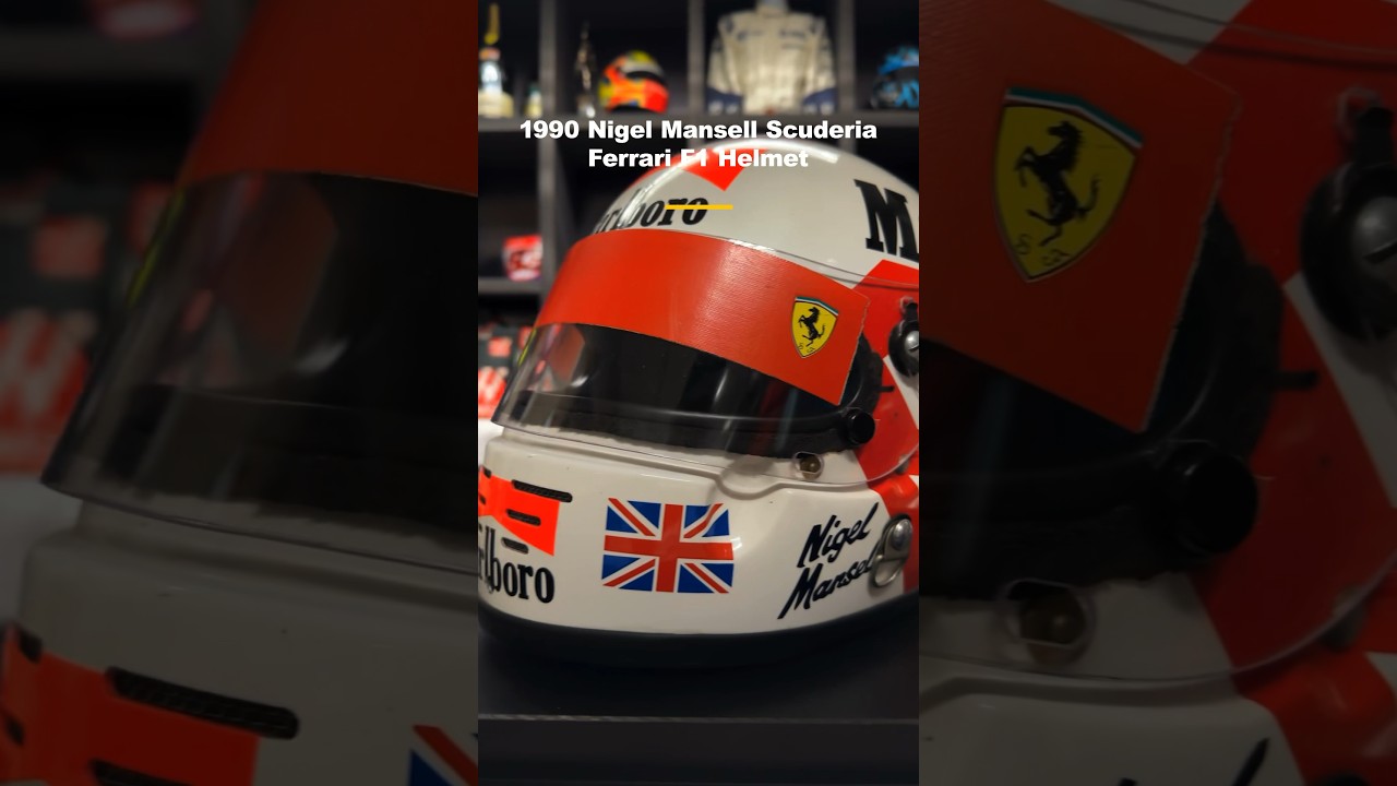 1990 Nigel Mansell Scuderia Ferrari race used helmet 