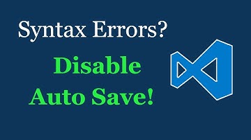 VS Code  — Disable Auto Save when Errors