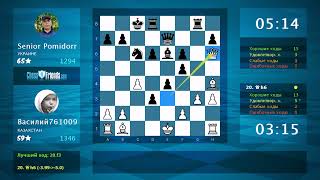 Анализ шахматной партии: Василий761009 - Senior Pomidorr, 1-0 (по ChessFriends.com)