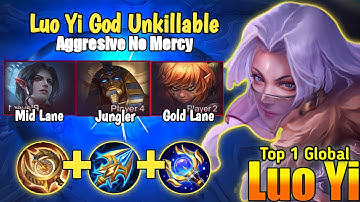 Luo Yi Unkillable !! Impossible Lose Strong in War Unlimited Heal‼️ Luo Yi Best Build Top 1 Global