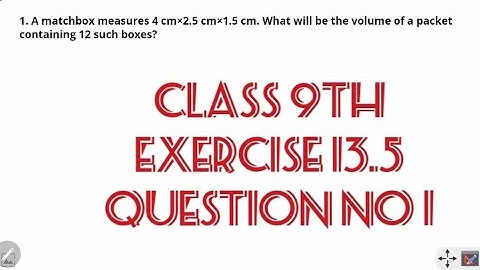 ncert class 9 maths chapter 13(surface areas and volumes) exercise 13.5 question 1