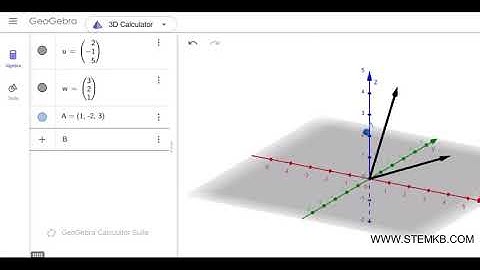 Creating a Vector in the Plane or in Space with GeoGebra
