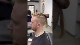 Haircut topknot ✂️super style #barbershop #hairstyle #barber #haircut