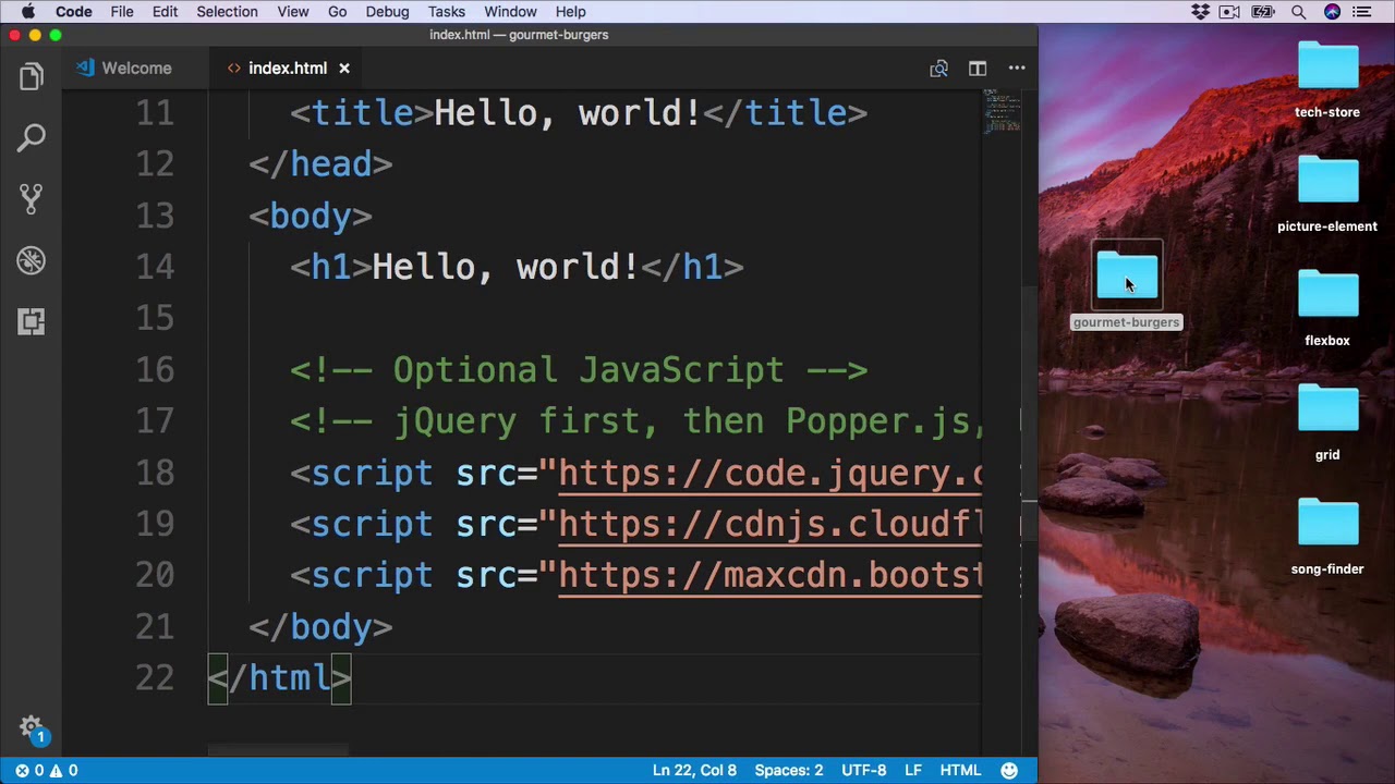 03 Creating a Bootstrap project - YouTube