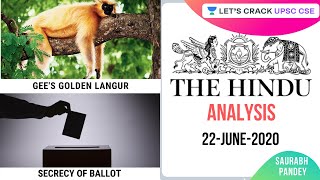 22-June-2020 | The Hindu Newspaper Analysis | Current Affairs for UPSC CSE/IAS | Saurabh Pandey