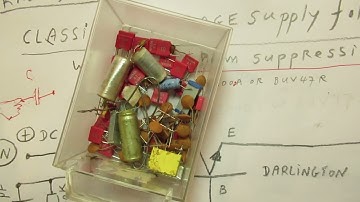 About how to discover and cure parasitic oscillations, here in a 2 transistor HV Darlington supply