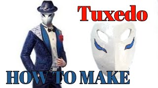 Cara membuat topeng tuxedo dari bubur kertas|Free Fire