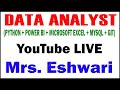DATA ANALYST TUTORIALS BY Mrs.ESHWARI