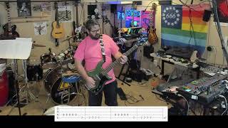 Piebald - "American Hearts" - Bass Tutorial / Cover (with on-screen Bass Tabs)