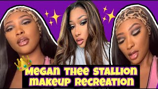 I Recreated MEGAN THEE STALLION's Makeup look | Princess Sarae 🖤🔥