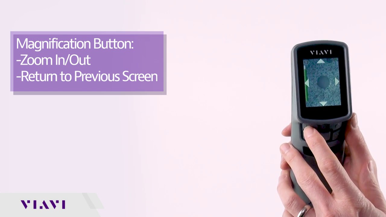 VIAVI FiberChek Sidewinder Device: Basic Controls - Overview