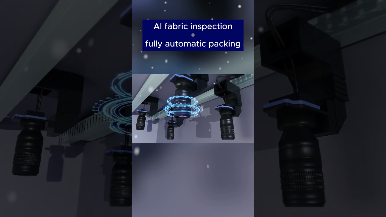 Now weaving mills all use this!AI fabric inspection+automatic packing saves time, effort, efficiency