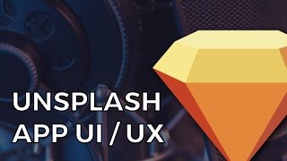 Unsplash App Log-In UI/UX / Sketch 4.3