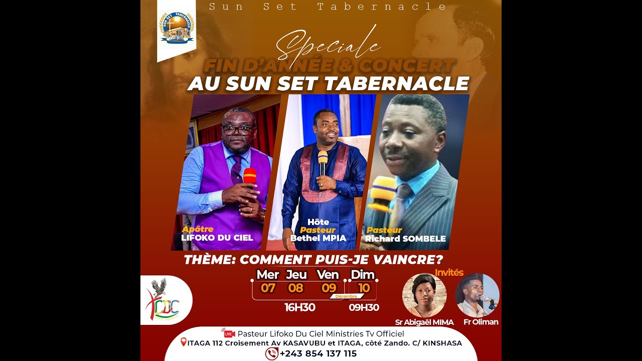 Comment Puis-je vaincre? | Pasteur S.P Lifoko du Ciel à Sun Set Tabernacle. 7 Dec 2022 KINSHASA