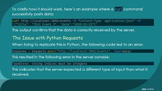 How to Fix the POST Request Issue to a Flask Restful Endpoint with Python