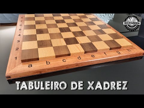 Tabuleiro de Xadrez de Madeira - Wooden Chess Board 