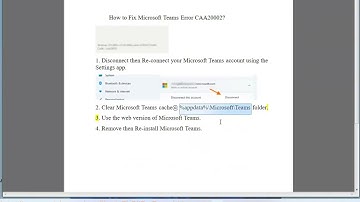 Fix Microsoft Teams Error CAA20002 on Windows