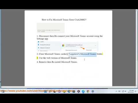Fix Microsoft Teams Error CAA20002 on Windows