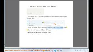 Fix Microsoft Teams Error CAA20002 on Windows