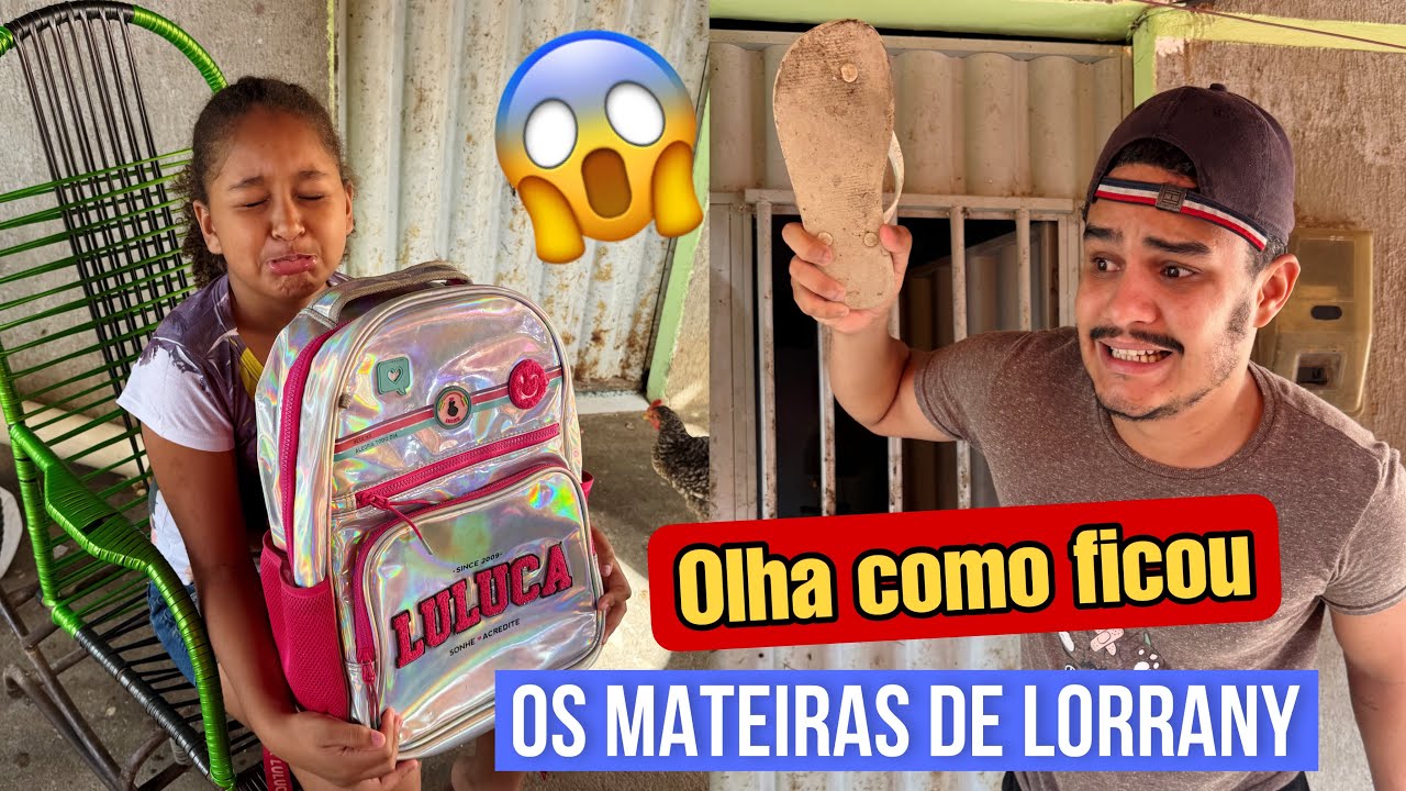 OLHA COMO FICOU O MATERIAL ESCOLAR DE LORRANY 😱