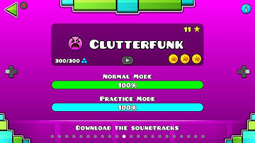Geometry Dash - Level 11: Clutterfunk [ALL COINS]