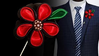 Diy Stunning flower lapel pin from common fabric