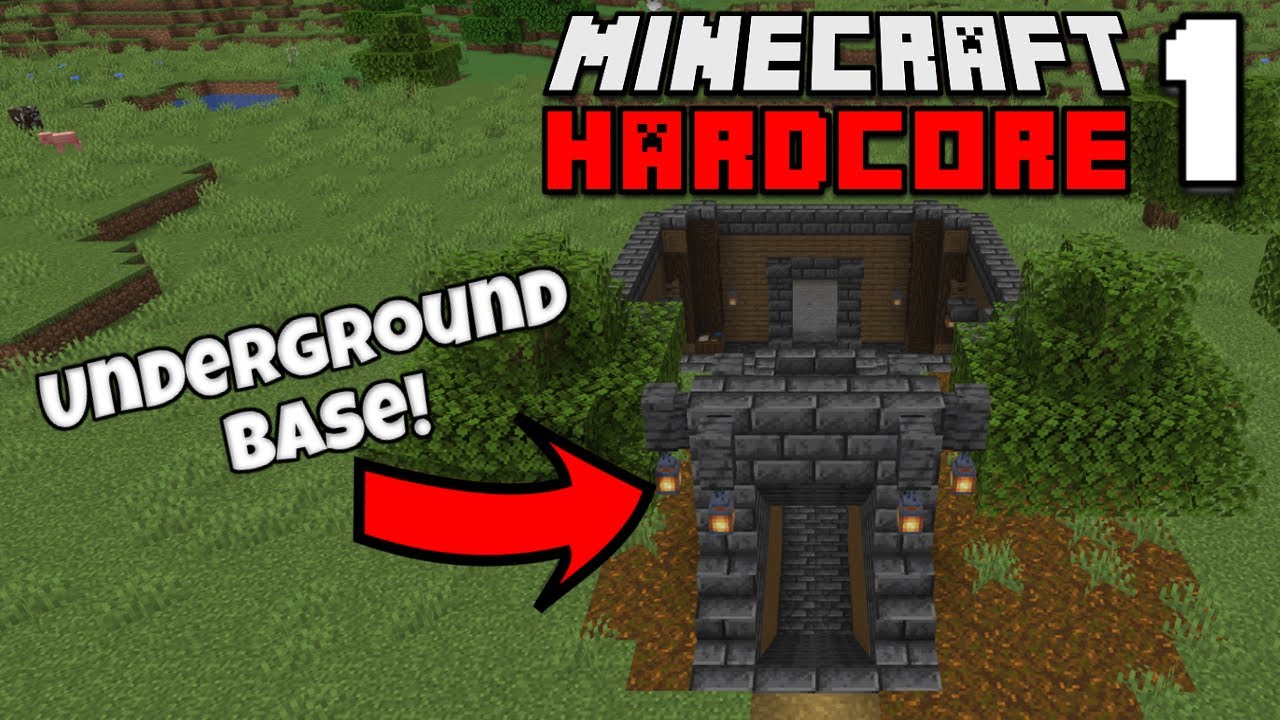 I Built a Underground Base in Hardcore Minecraft Day 1 ! (#1) - YouTube