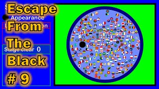 Escape from the black #9  220 countries elimination marble race game in algodoo | Marble Factory