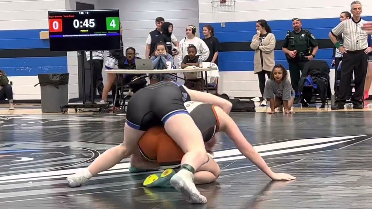 2023 FHSAA District 3 Semi 145lbs (Kendall Bibla/Aryan Benson)