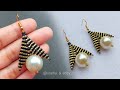 BEADED TRANGLE EARRINGS//EARRINGS MAKING AT HOME// Useful &amp; Easy