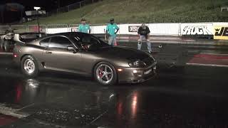 9 Second Turbo Toyota Supra Test Pass Drag Race