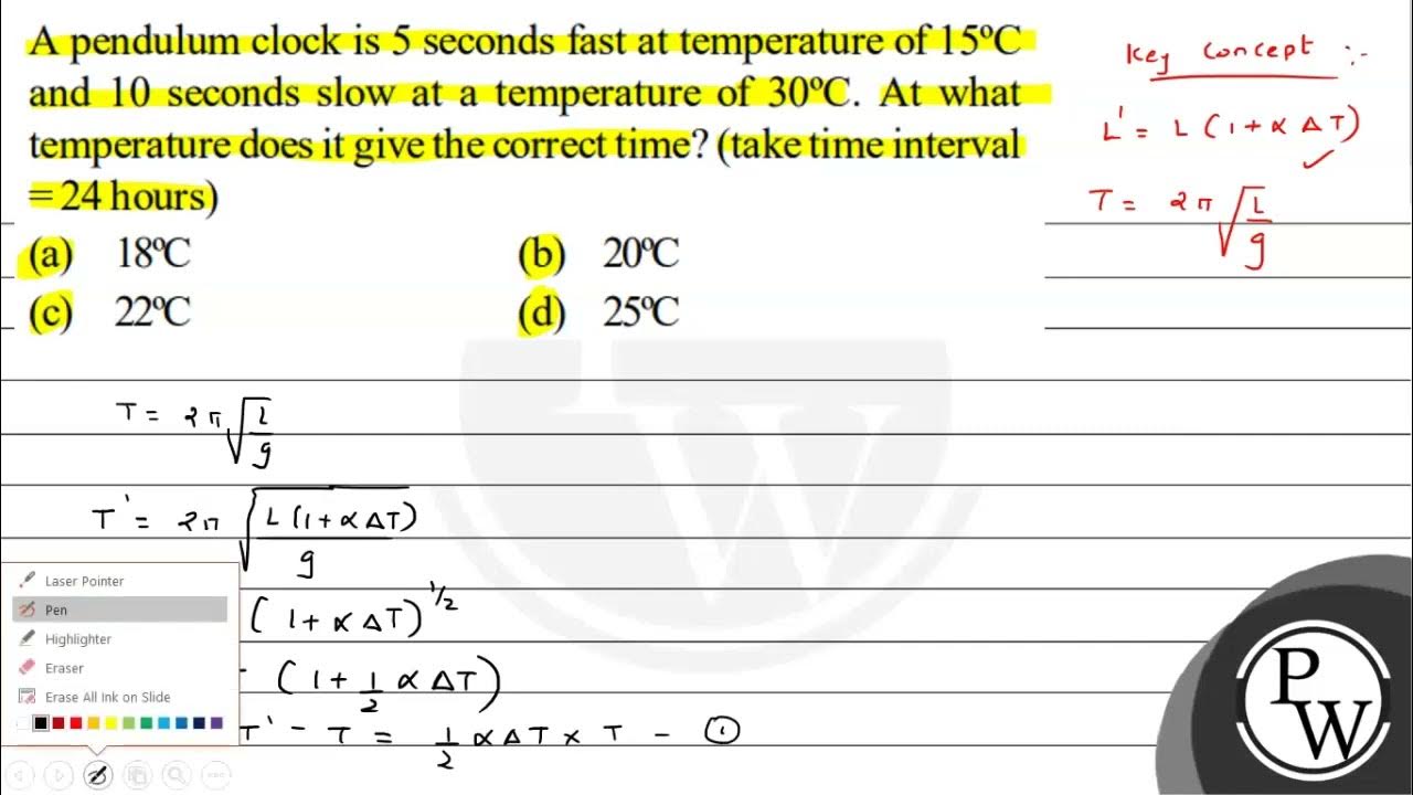 A pendulum clock is 5 seconds fast at temperature of \( 15^{\circ