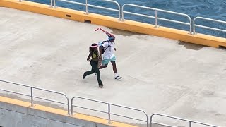 Cruise Ship Pier Runners FAIL: Hilarious Drunk Passengers Struggle to Make It Back Onboard!