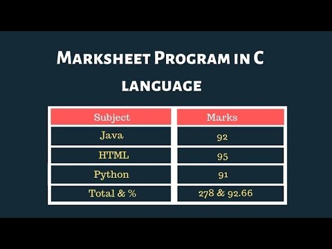 Marsheet Prepared For Students  In C Language Easily  2023 - Coding With CSE