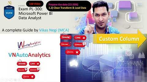 13 #PL300 | #Custom #Column #PowerQuery | #PowerBI #DataAnalyst Exam Certif Guide by #VikasNegi