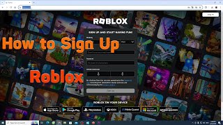 How to Sign Up Roblox on PC, Laptop | Create a Roblox account on computer