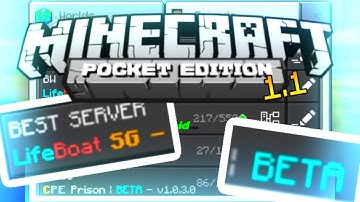 SERVERS FOR MCPE 1.1 | BETA - SERVERS FOR MINECARFT PE 1.1.0 BETA BUILDS (VERSIONS)