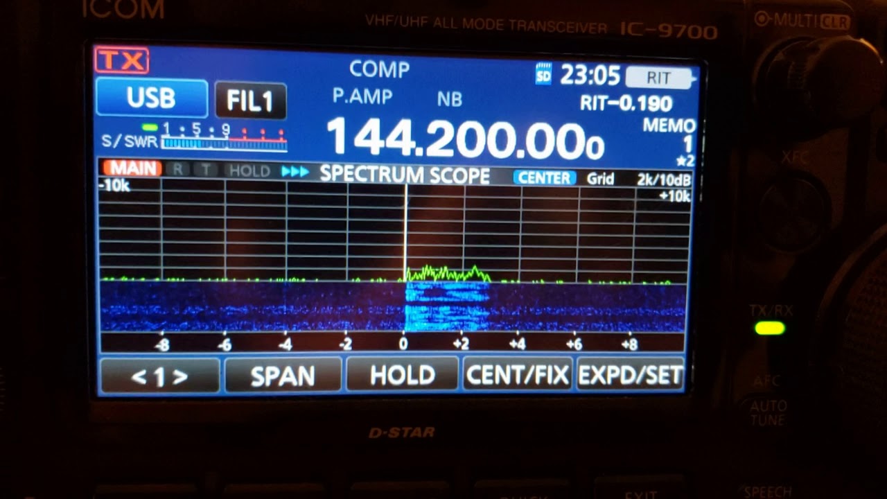 May 27, 2020 KN4ODM- Brad using Ukrainian transverter, IC 7300 and 2m Hourglass antenna