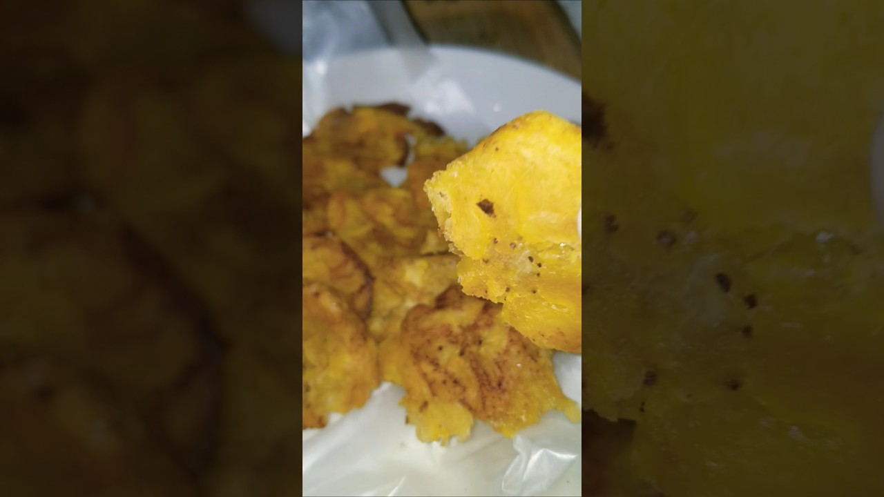 Fried green plantains so tasty #kellysasmr #food #tastyfoodadventures
