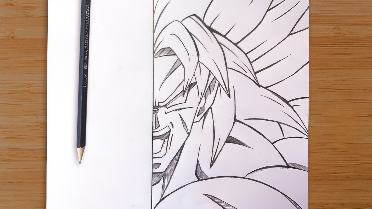Cómo Dibujar a BROLY SSJ Paso a Paso de Dragon Ball Super | Tutorial a ...