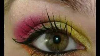 Barry m NEON scene retro glam make up tutorial look