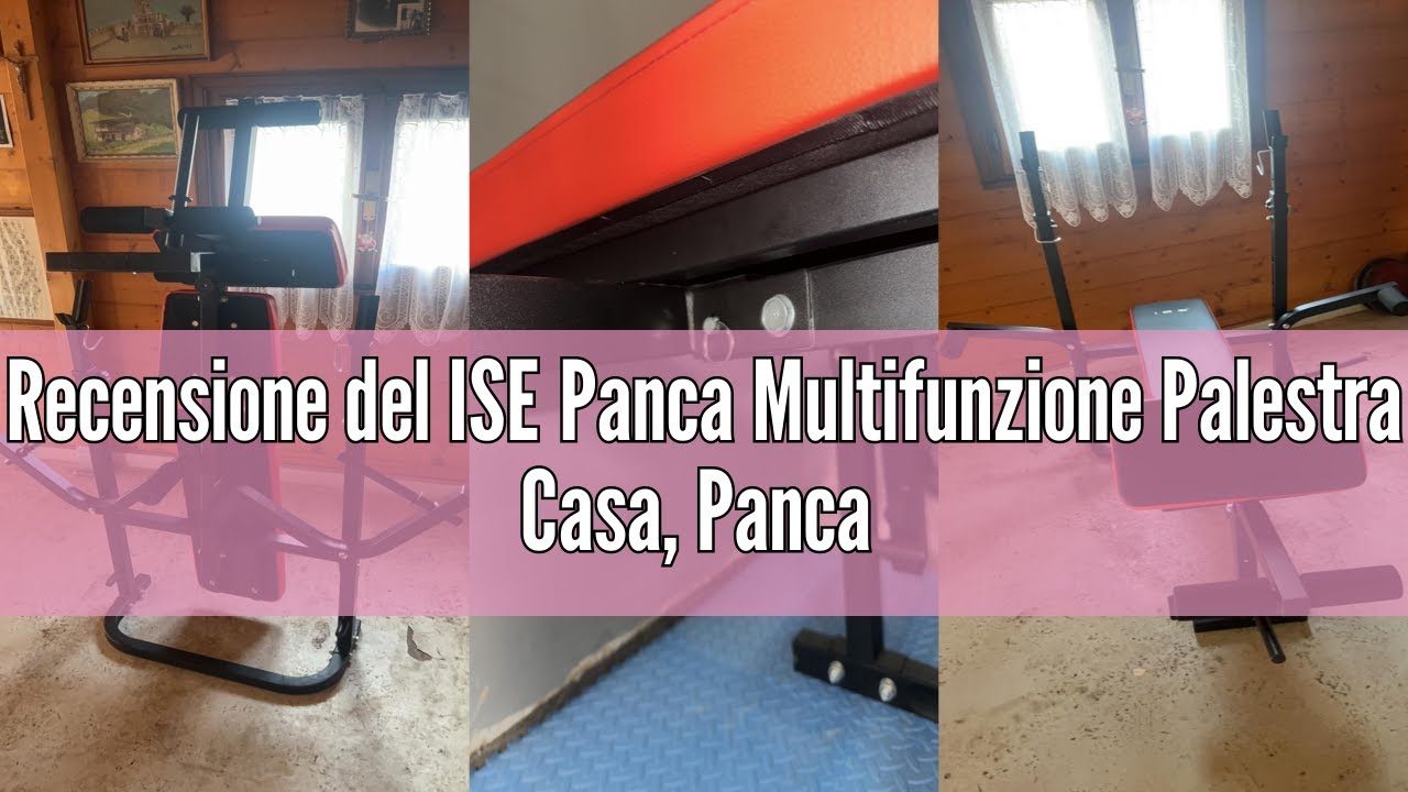 Recensione del ISE Panca Multifunzione Palestra Casa, Panca Palestra Pieghevole, Panca Multifunzione