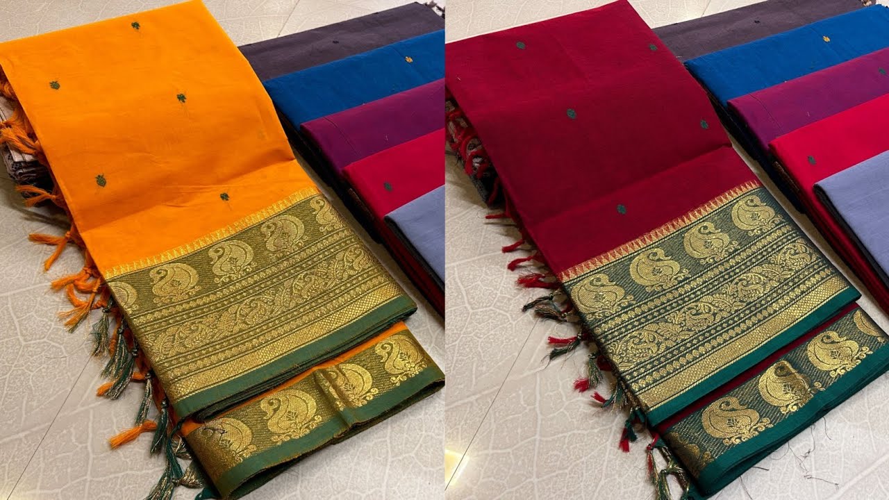 Pure Handloom saree🦚 With Fabulous Putta Design Sarees 💢 With blouse 💫# ...