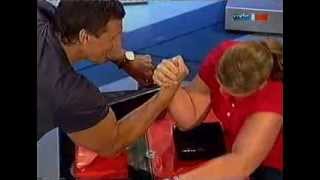 Big Guy Vs Female Armwrestler On German Tv