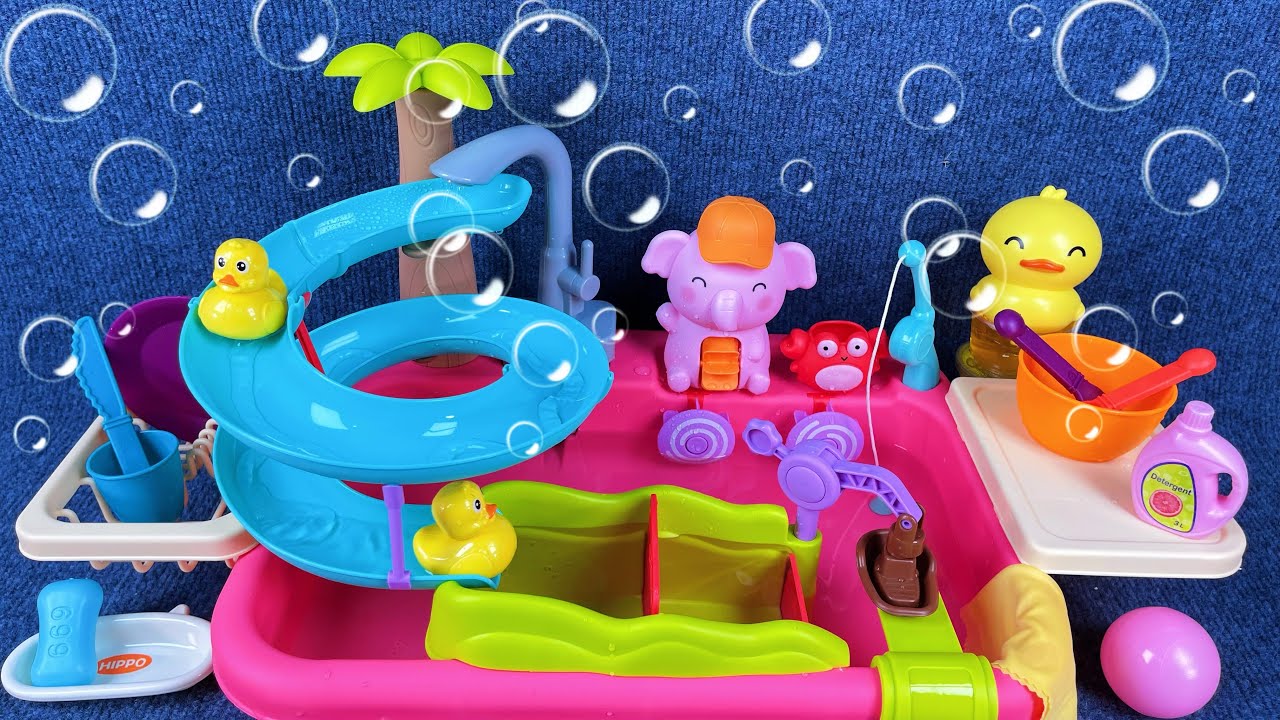 15 Minutes Satisfying with Unboxing Kitchen Sink Toy Set，Fishing Playset  Toys Review | ASMR