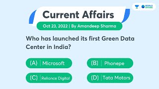 23 October 2022  Daily Current Affairs Mcqs By Aman Sir